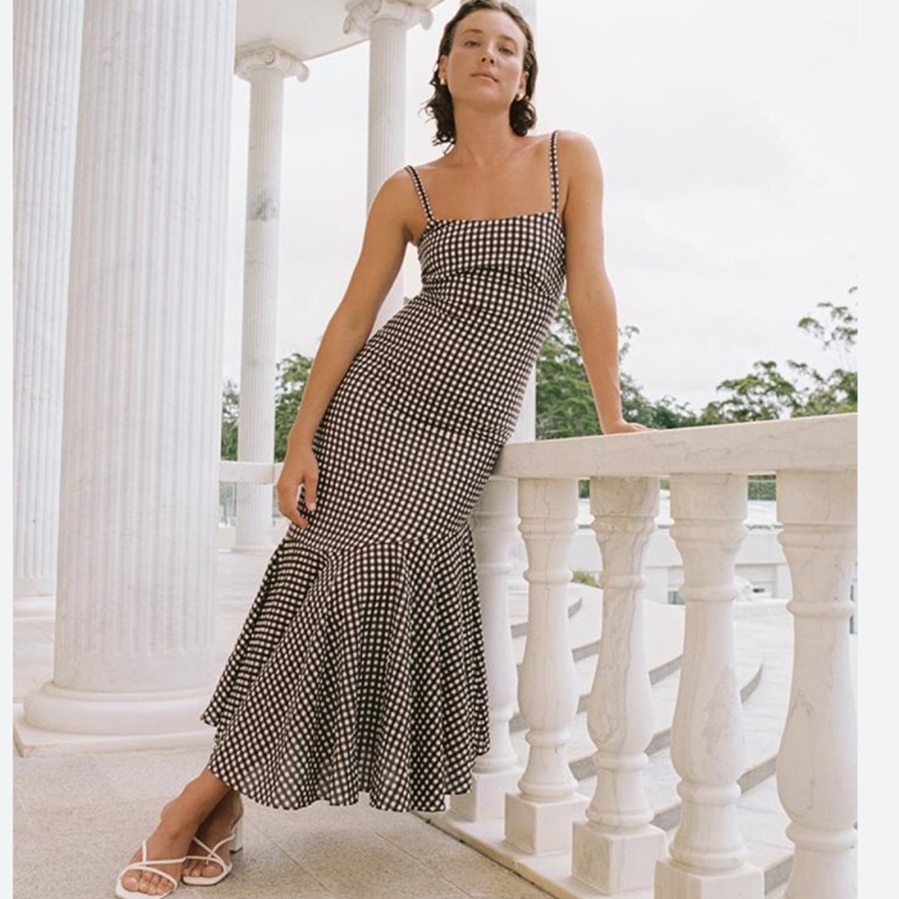 PEONY GINGHAM HOLIDAY DRESS